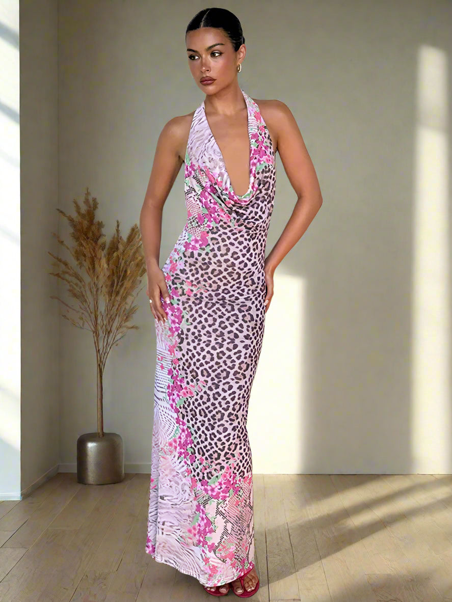 ANIMAL PRINT MAXI DRESS