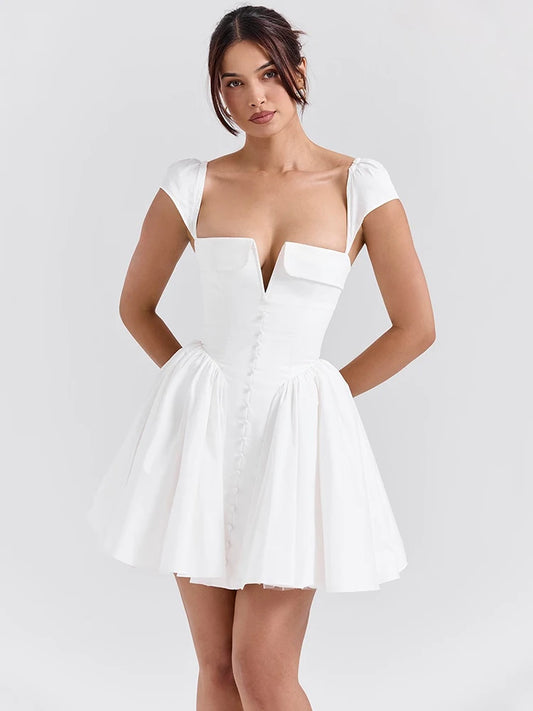 WHITE MINI DRESS CASUAL